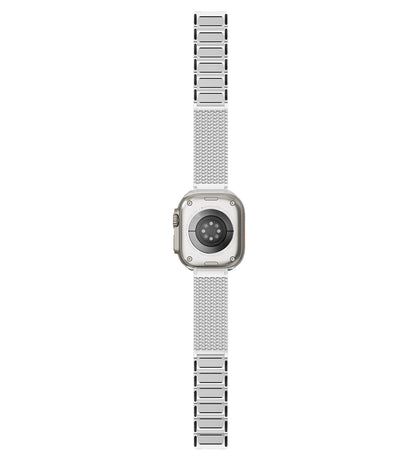 KUXIU Přírodní nerezová ocelová magnetická páska na Apple Watch