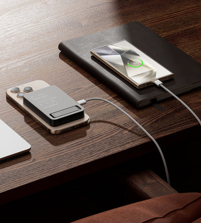 KUXIU K1 15W Schnellladende 3-in-1 MagSafe Powerbank - Schwarz