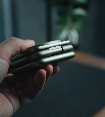 KUXIU X40Q Qi2 3-w-1 Składana Magnetyczna Stacja Ładowania Bezprzewodowego - Titanium Gold