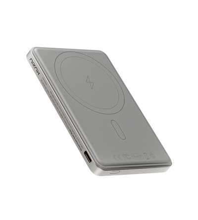 KUXIU B10 Ultra-Slim Magnetic Wireless Power Bank – Titanium