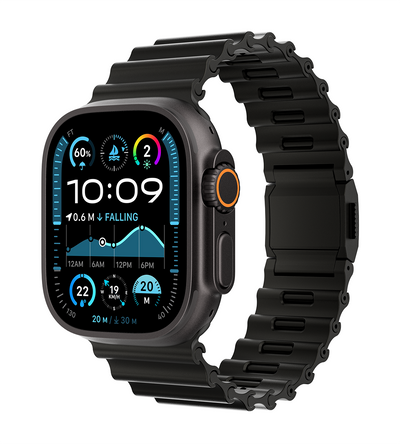 KUXIU Stainless Steel Ocean Band - Black