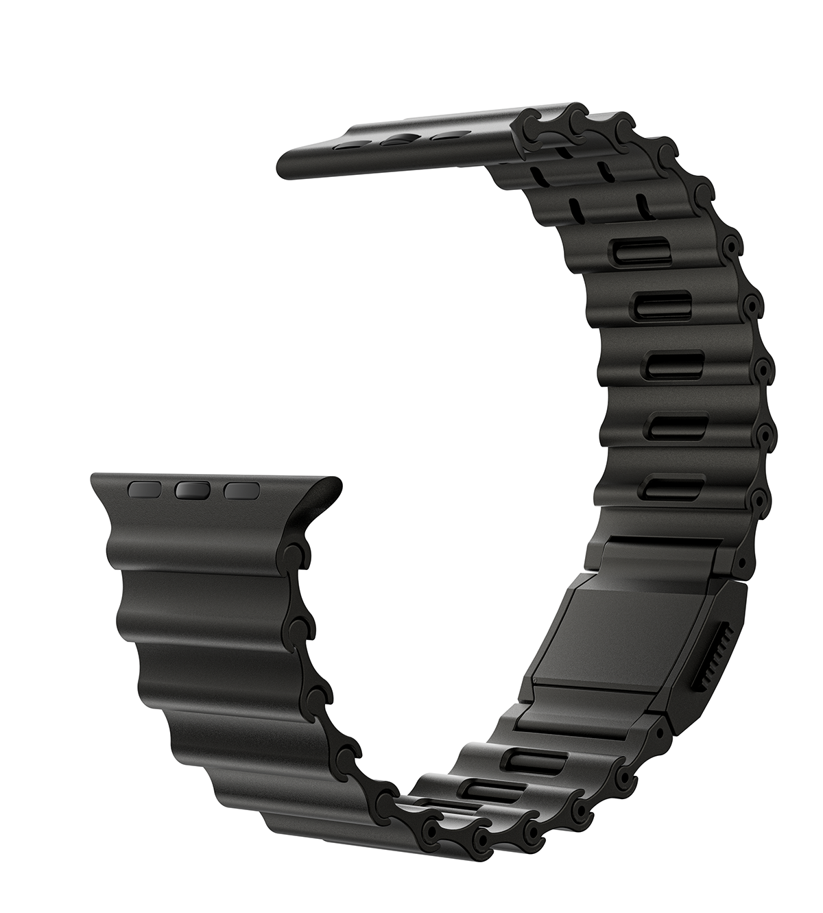 KUXIU Stainless Steel Ocean Band - Black