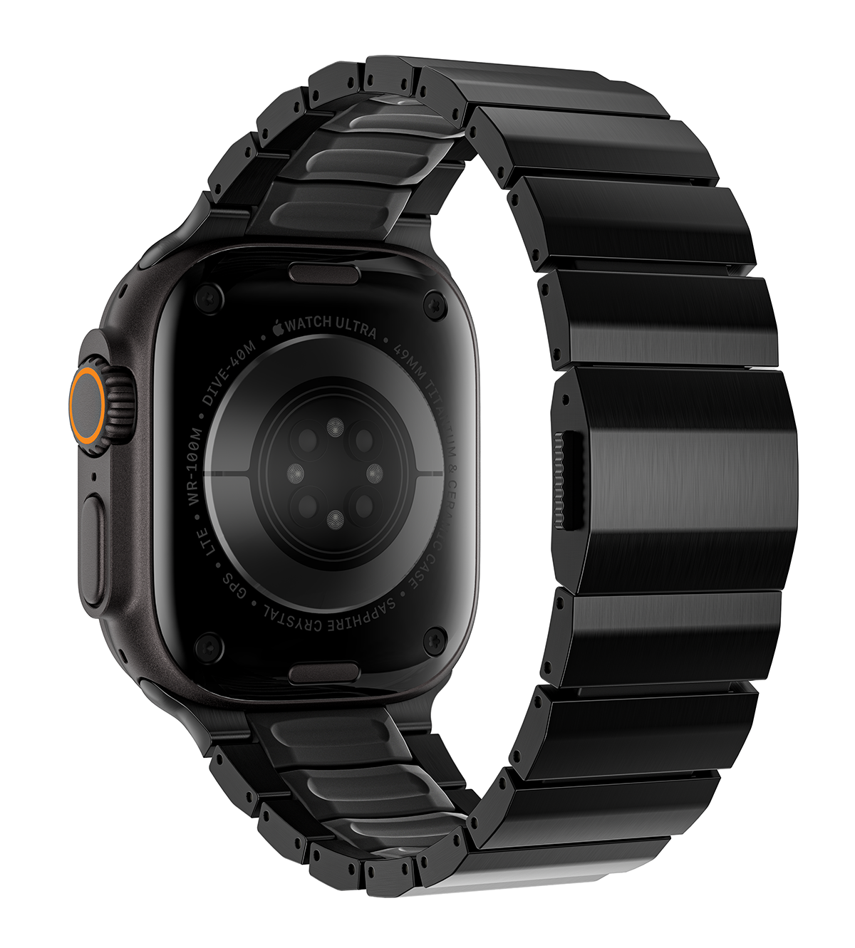 KUXIU Pure Titanium Watch Band with Magnetic Clasp – Black