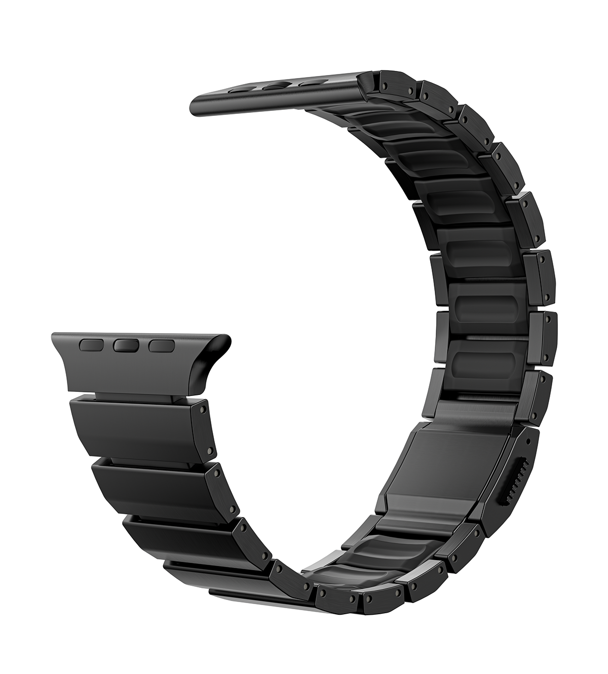 KUXIU Pure Titanium Watch Band with Magnetic Clasp – Black
