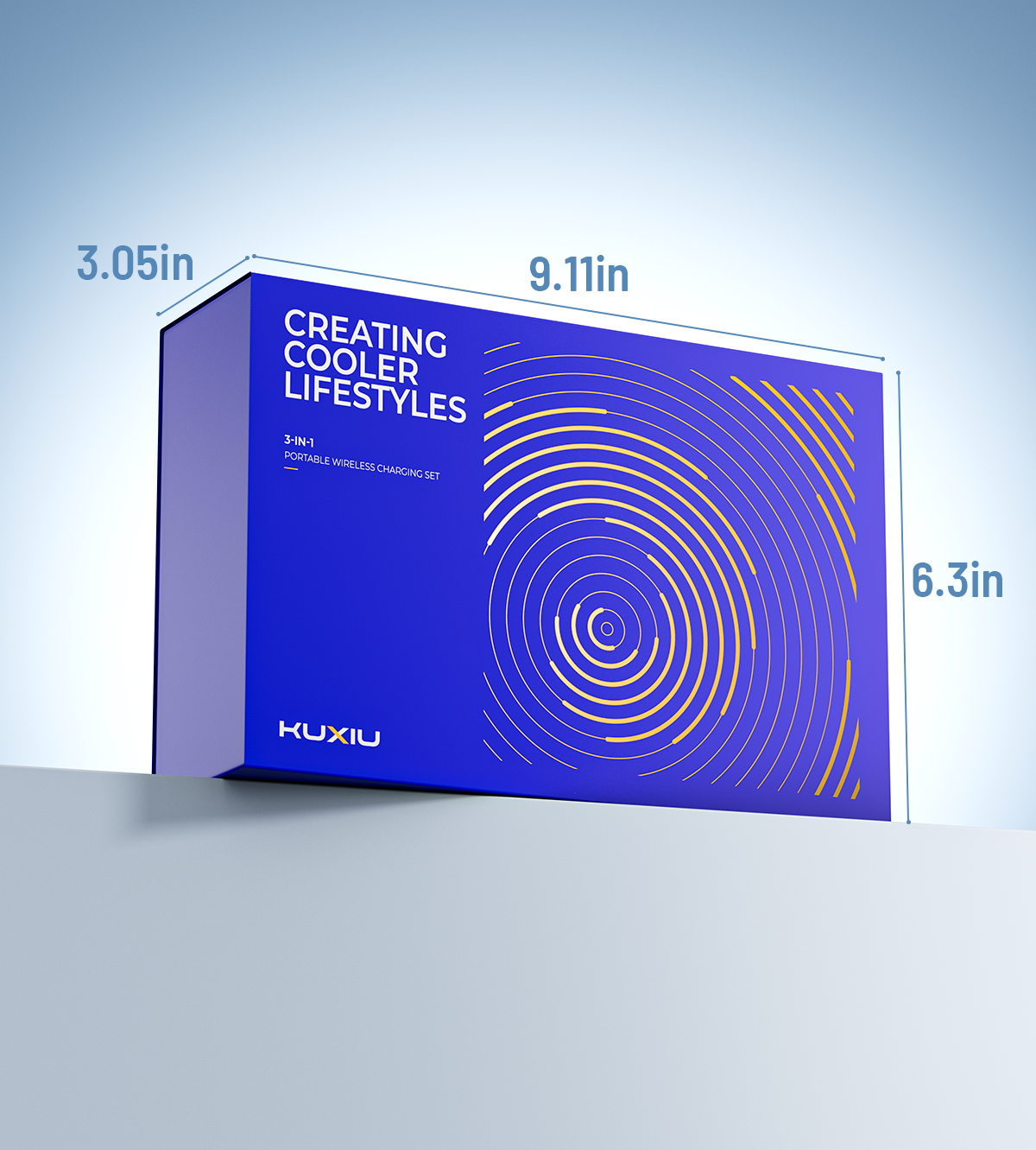 KUXIU X40 Turbo Series 3-in-1 Portable Wireless Charging Gift Set - Cosmic Orange