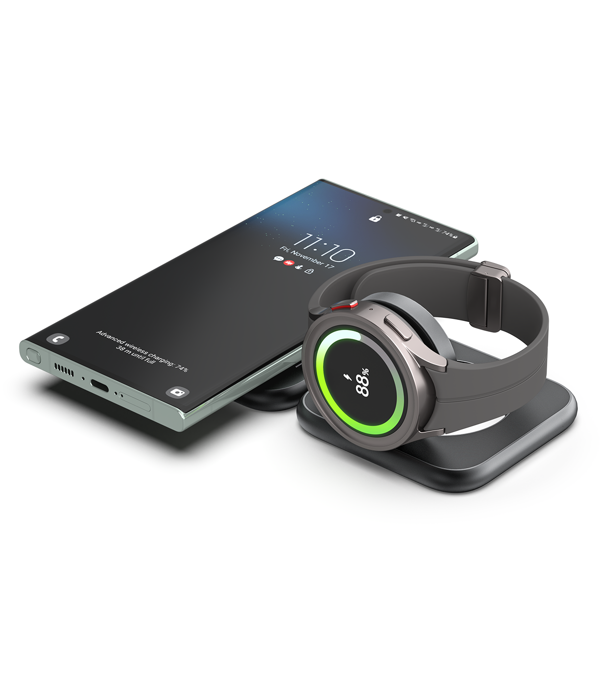 Supporto di ricarica wireless magnetico pieghevole KUXIU X58 per Samsung