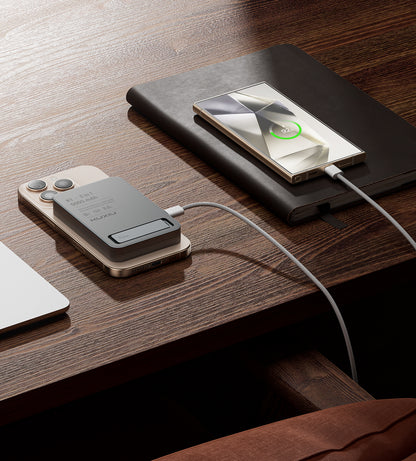 KUXIU K1 15W Schnellladender 3-in-1 MagSafe Powerbank - Grau