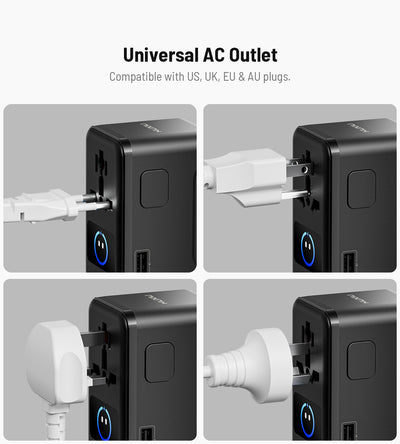 KUXIU 100W Universal Travel Adapter with Smart Display
