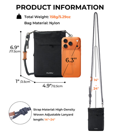 KUXIU Smart Shield Bag – RFID Blocking, Waterproof & Anti-Cut - Black