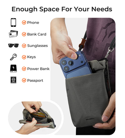 KUXIU Smart Shield Bag – RFID Blocking, Waterproof & Anti-Cut - Khaki