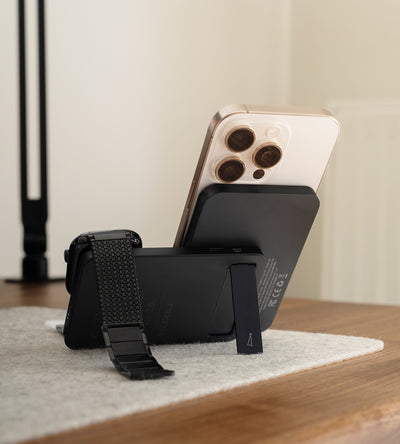 KUXIU K1 15W Schnellladende 3-in-1 MagSafe Powerbank - Schwarz