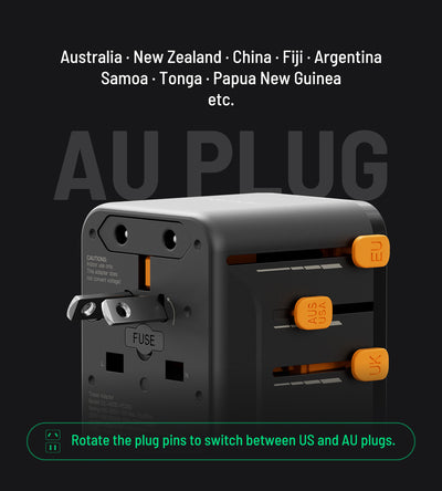 KUXIU 100W Universal Travel Adapter with Smart Display