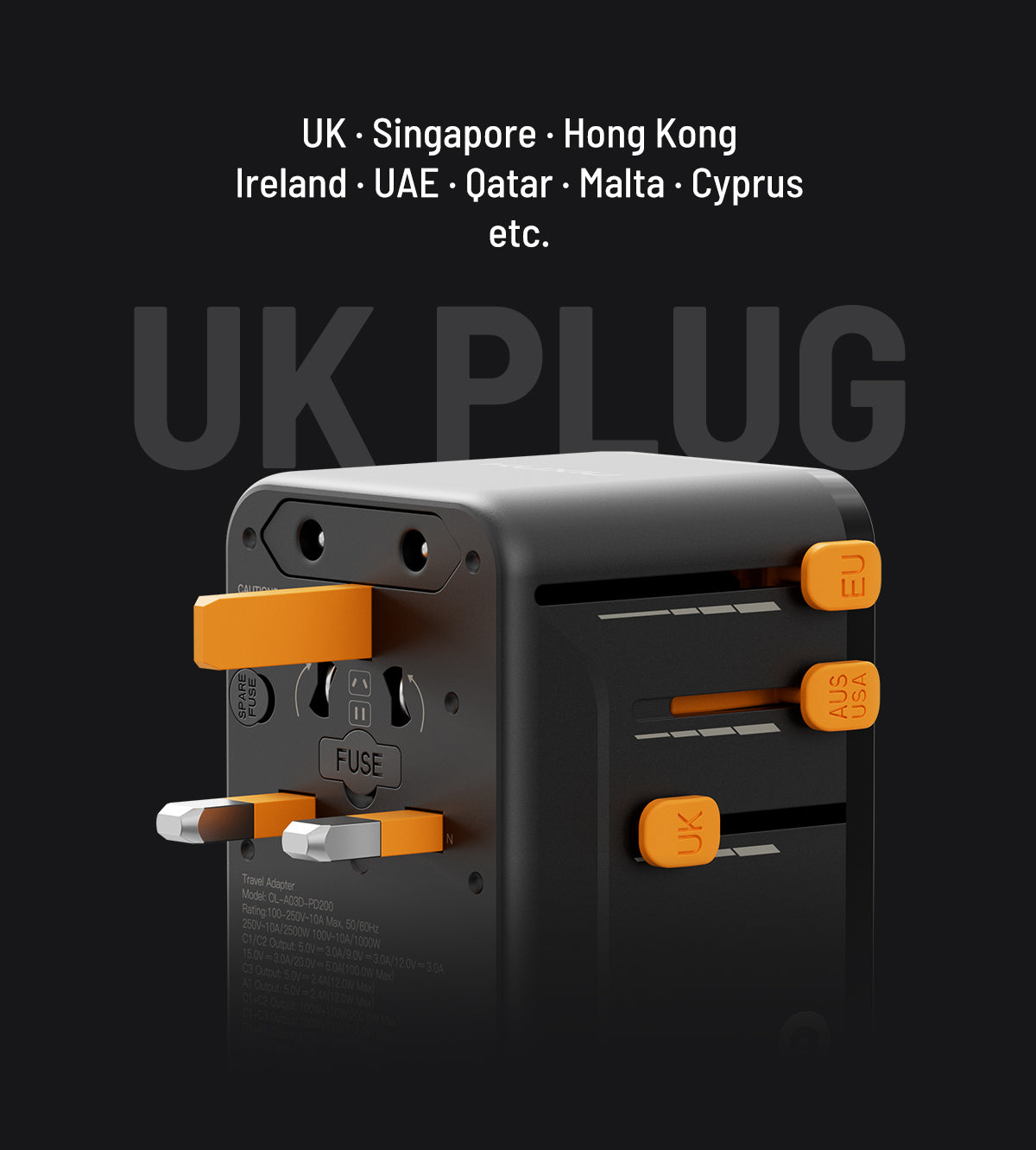 KUXIU 100W Universal Travel Adapter with Smart Display