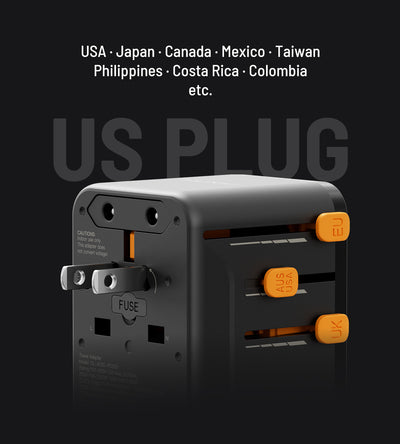 KUXIU 100W Universal Travel Adapter with Smart Display