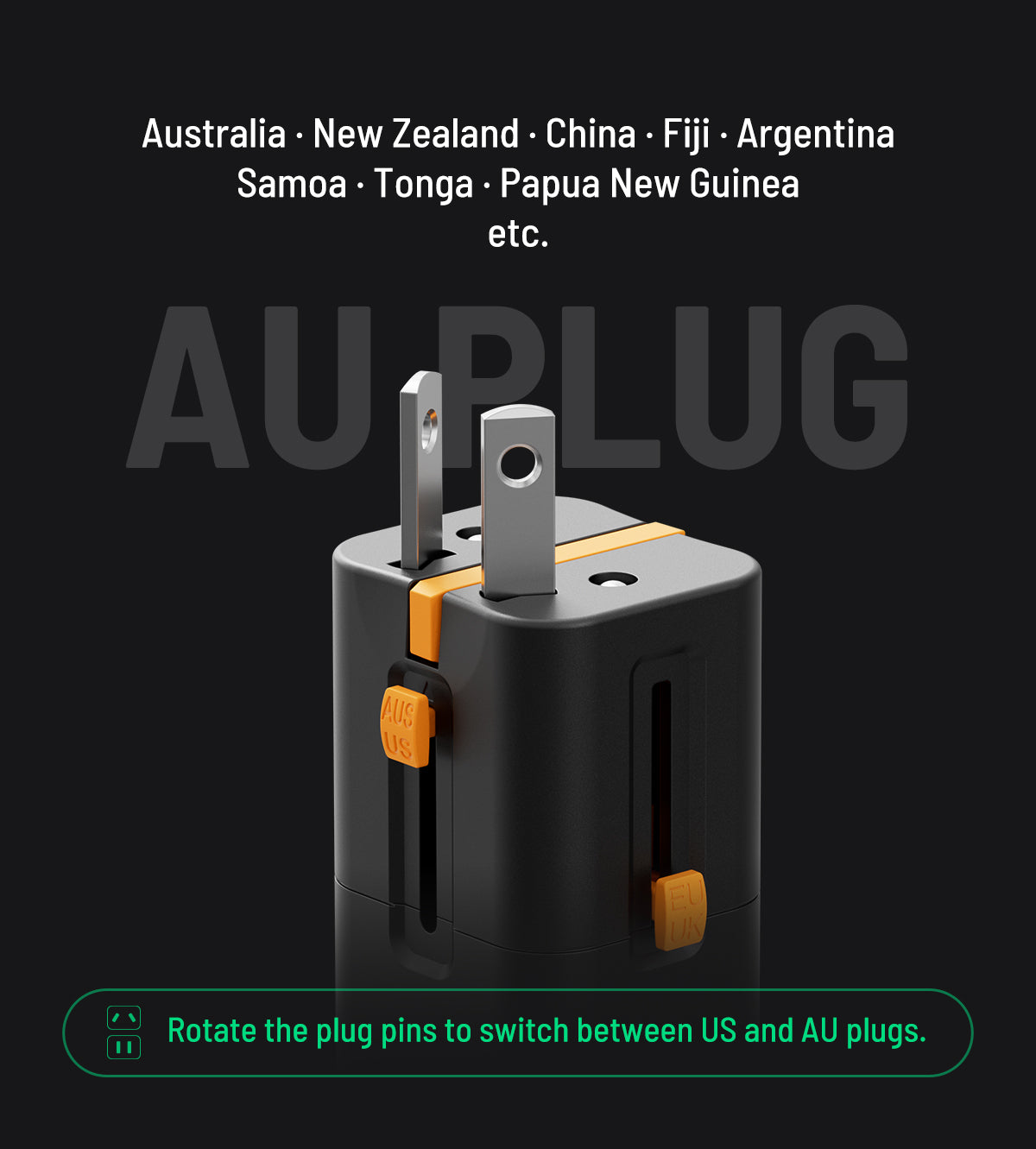 KUXIU 25W Mini Universal Travel Adapter