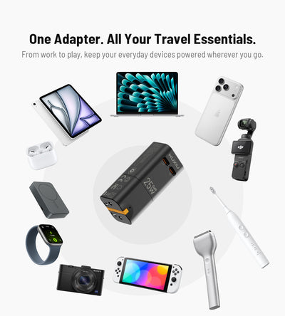KUXIU 25W Mini Universal Travel Adapter