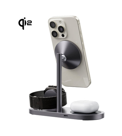 Estación de carga inalámbrica magnética plegable 3 en 1 Qi2 KUXIU X23Q