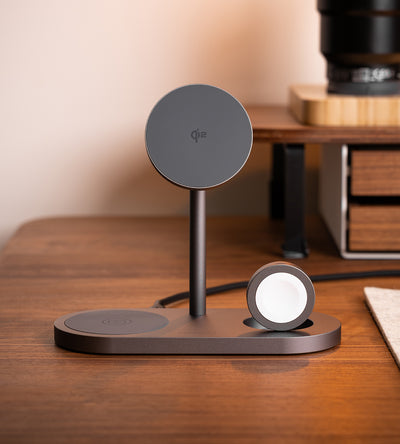 Estación de carga inalámbrica magnética plegable 3 en 1 Qi2 KUXIU X23Q