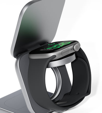 KUXIU X40 Turbo Qi2.2 Certified 25W 3-in-1 MagSafe Foldable Wireless Charging Stand - Gray