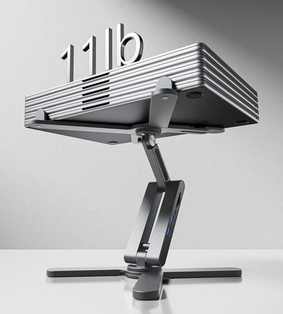 KUXIU X53 Mini Ergonomic Laptop Stand with Built-in 8-in-1 Hub
