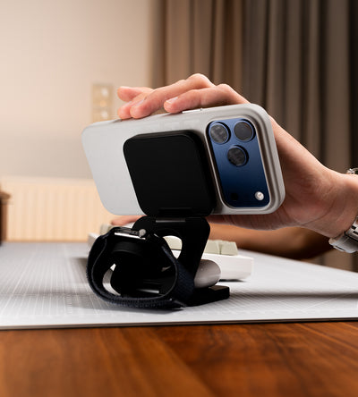 KUXIU X55 Turbo Qi2.2 Certified 25W 3-in-1 MagSafe Foldable Wireless Charging Stand  - Black