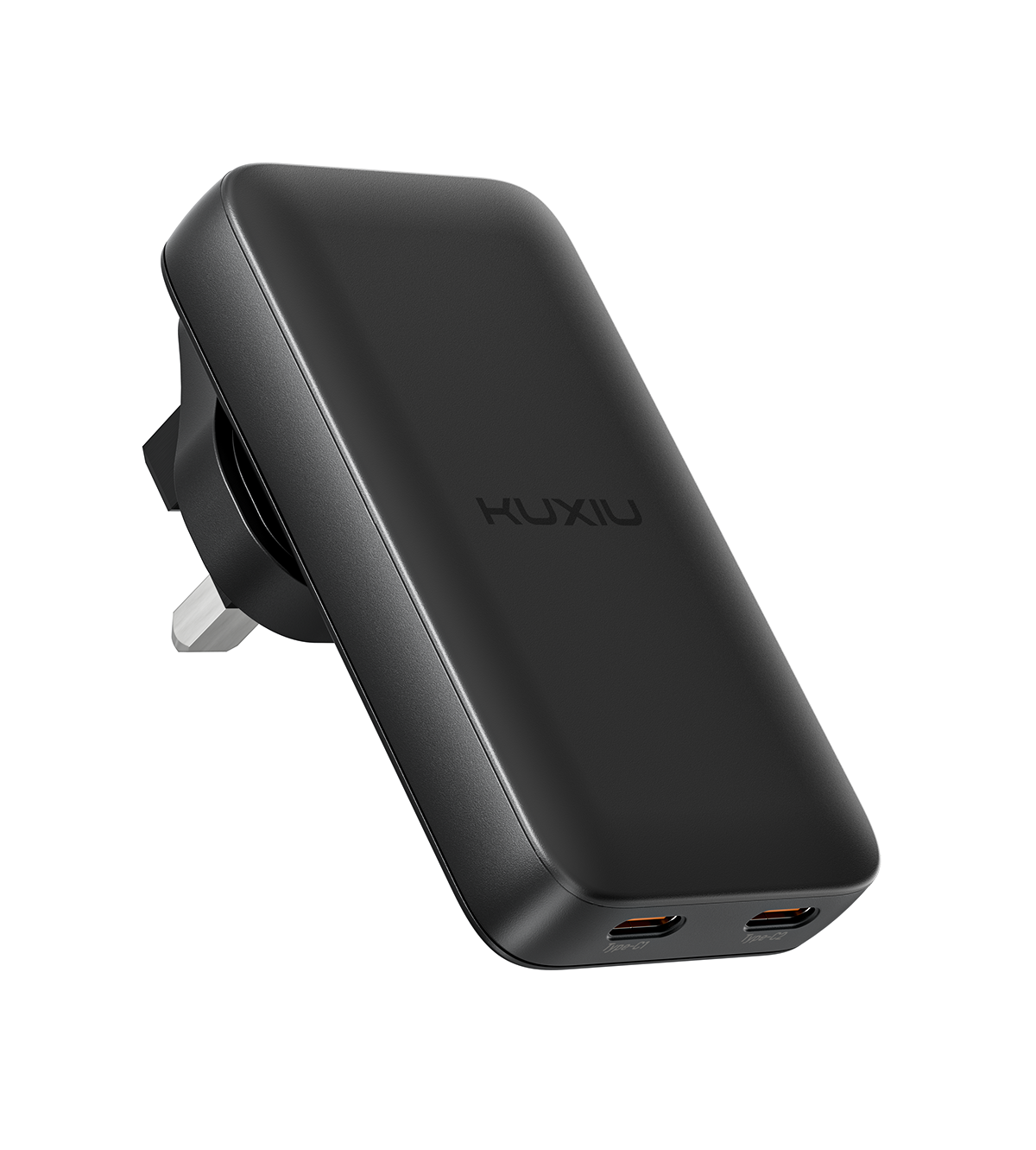 KUXIU 65W UltraSlim GaN Adapter – US Plug + EU & UK Plug Adapter Set
