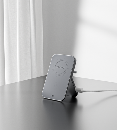 KUXIU K4 Air Qi2.3 Certified 25W 3-in-1 MagSafe Foldable Wireless Charging Stand - Gray