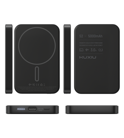 KUXIU S2 Qi2 5000mAh MagSafe Solid-State Power Bank