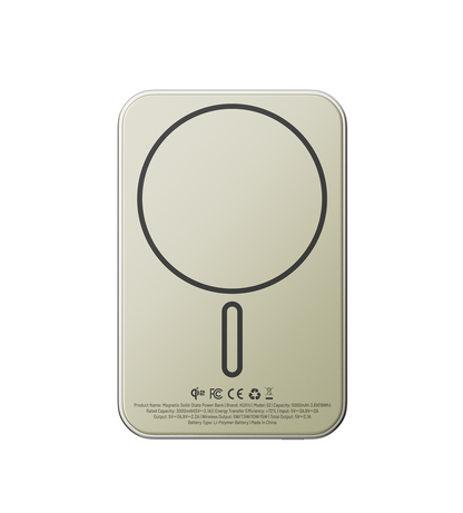 KUXIU S2 Qi2 5000mAh MagSafe Solid-State Power Bank - Natural titanium