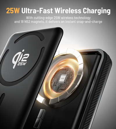 KUXIU S3 Qi2.2 25W 10000mAh MagSafe Solid-State Power Bank