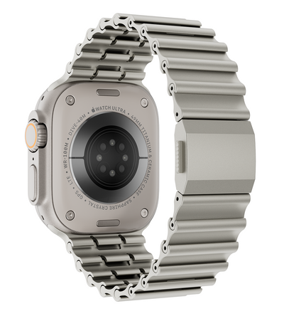 KUXIU Stainless Steel Ocean Band - Titanium