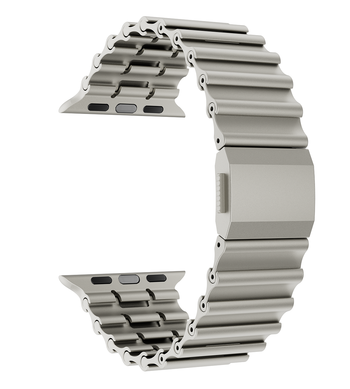 KUXIU Stainless Steel Ocean Band - Titanium