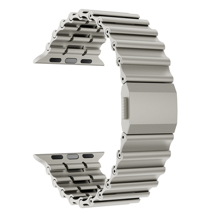 KUXIU Stainless Steel Ocean Band - Titanium