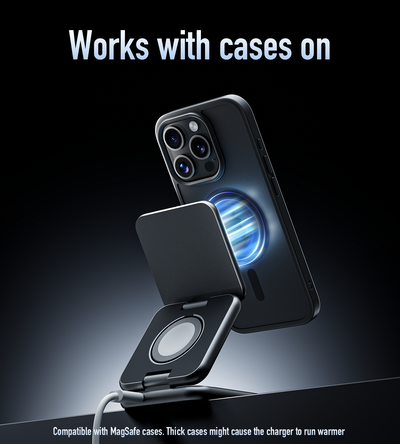 KUXIU X40 3-in-1 MagSafe Foldable Charging Stand - Gray