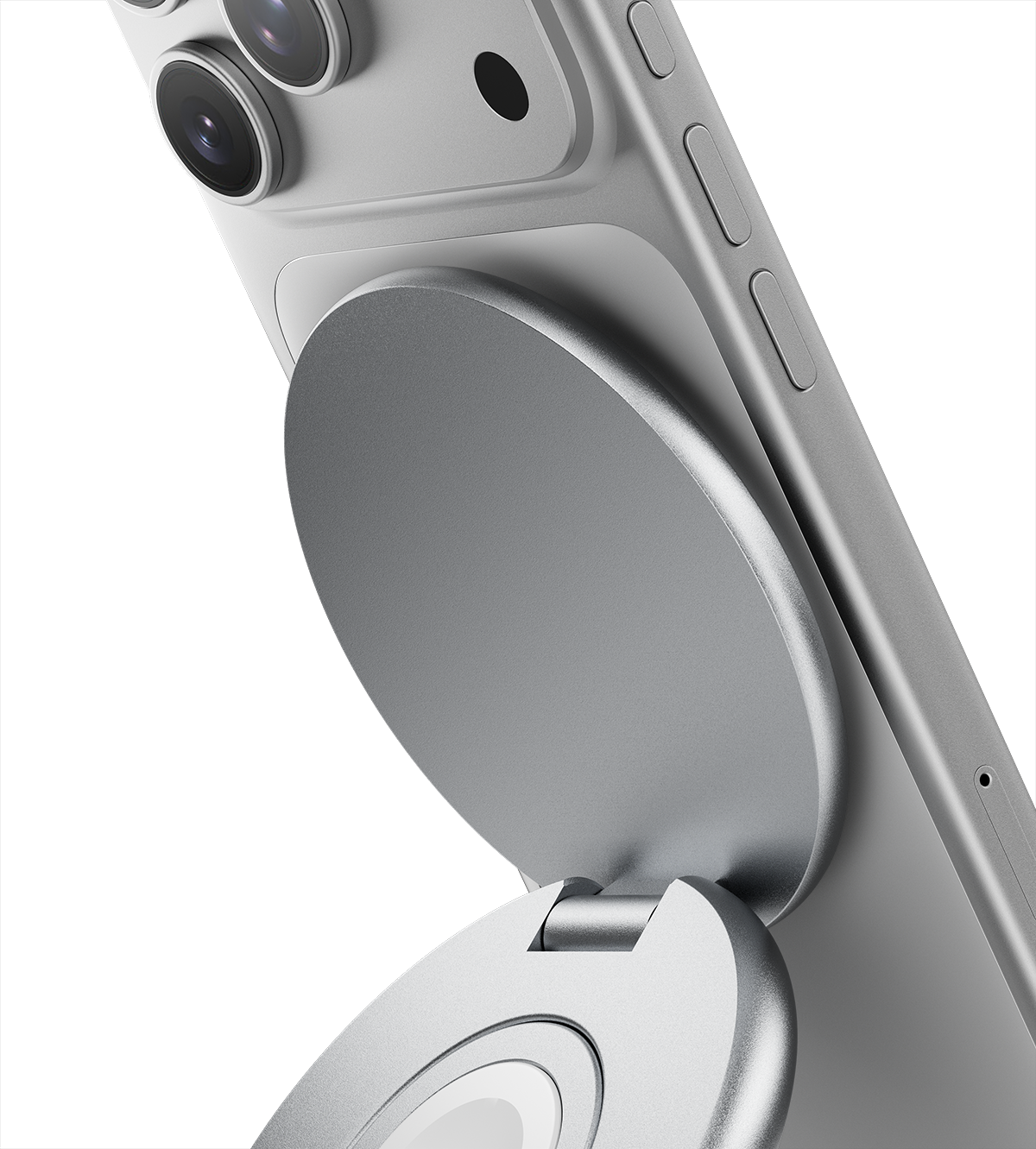 KUXIU X63 3-In-1 MagSafe Foldable Magnetic Wireless Charging Station - Silver