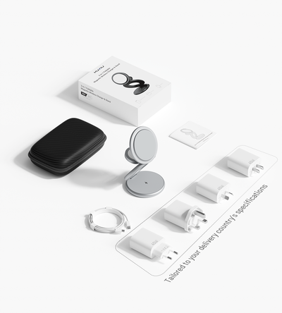 KUXIU X63 3-In-1 MagSafe Foldable Magnetic Wireless Charging Station - Silver