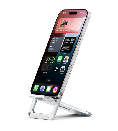 KUXIU X101 Multi-Functional Portable Aluminum Phone Stand – Sliver