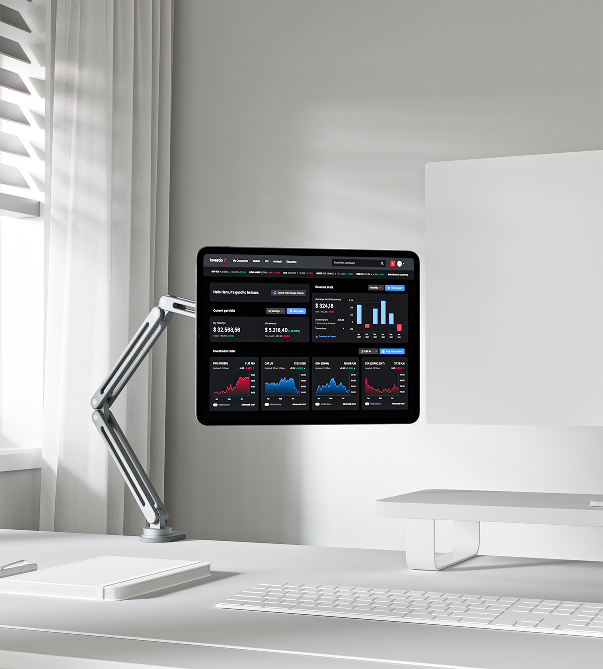 【国産】 KUXIU X38 Pro MAX iPad 磁吸充電支架 モニターアーム