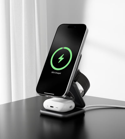 KUXIU X40 Plus 3-in-1 MagSafe Foldable Charging Stand - Black