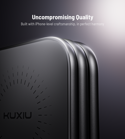 KUXIU X40 Turbo Station de charge sans fil pliable 3-en-1 MagSafe 25W, certifiée Qi2.2 - Gris