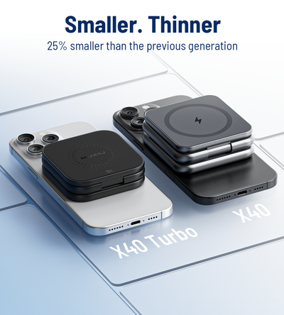 KUXIU X40 Turbo Qi2.2 Certified 25W 3-in-1 MagSafe Foldable Wireless Charging Stand  - Black