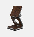 KUXIU X40 3-in-1 foldable magnetic wireless charger & stand Kit - Wood Grain