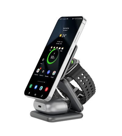 KUXIU X40 3-In-1 Foldable Magnetic Wireless Charging Station for Samsung