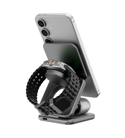 KUXIU X40 3-In-1 Foldable Magnetic Wireless Charging Station for Samsung