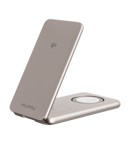 KUXIU X41Q Qi2 Zertifizierter 3-in-1 MagSafe Faltbarer Ladeständer