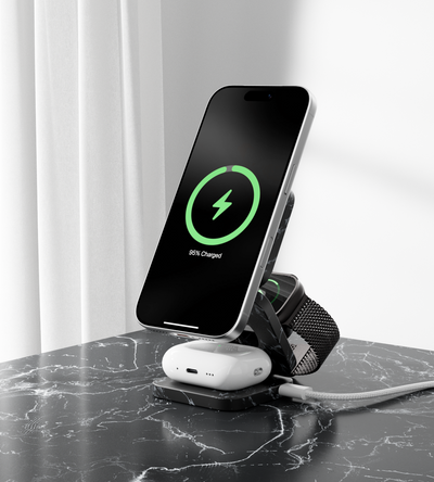 KUXIU X55 Nature Series 3-in-1 faltbare magnetische kabellose Ladestation
