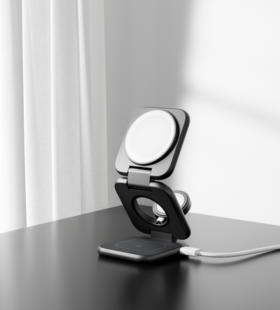 KUXIU X55Plus 3-In-1 Foldable Magnetic Wireless Charger & Stand Kit