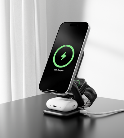 KUXIU X55Plus 3-In-1 Foldable Magnetic Wireless Charger & Stand Kit