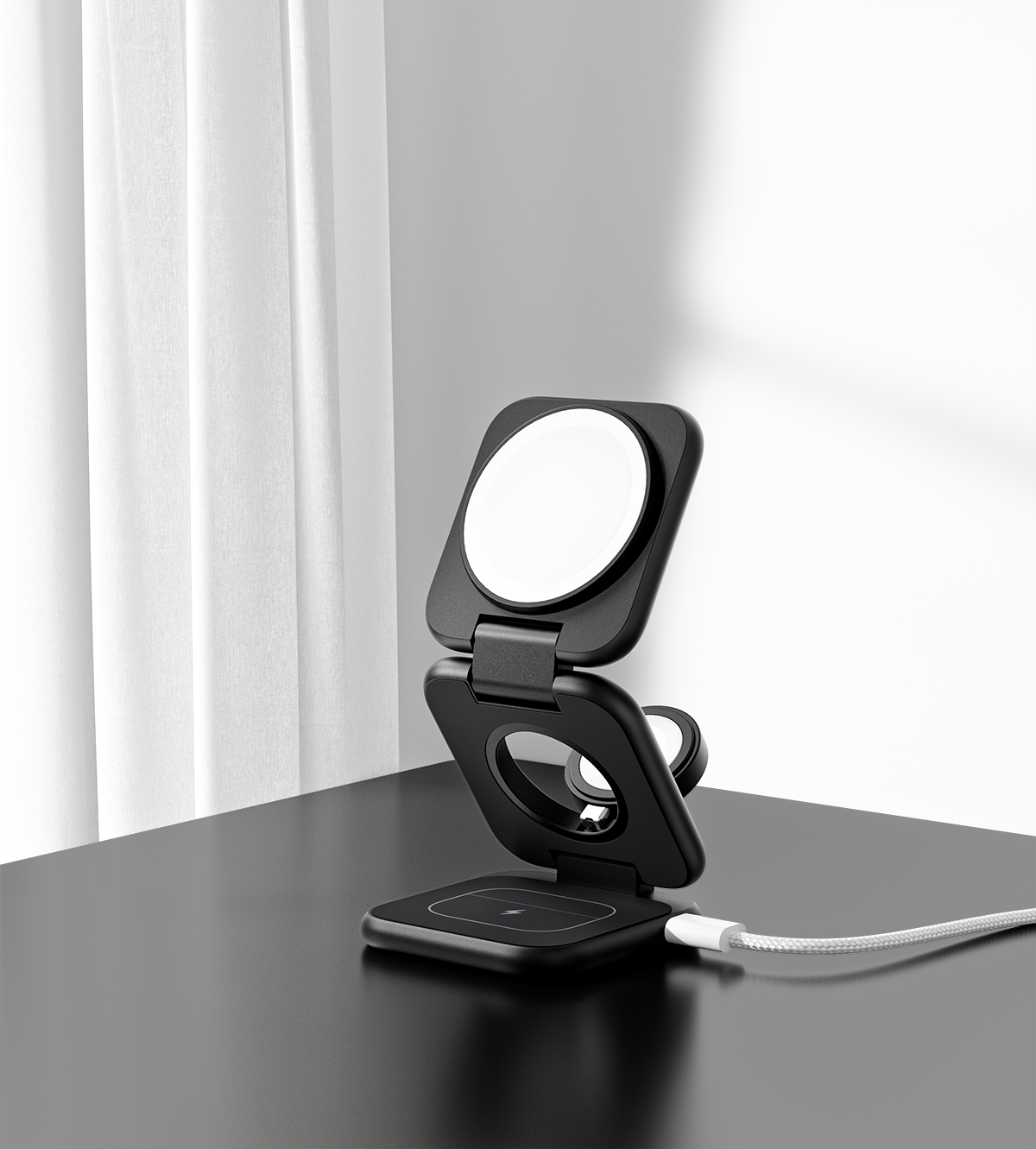 KUXIU X55Plus 3-In-1 Foldable Magnetic Wireless Charger & Stand Kit