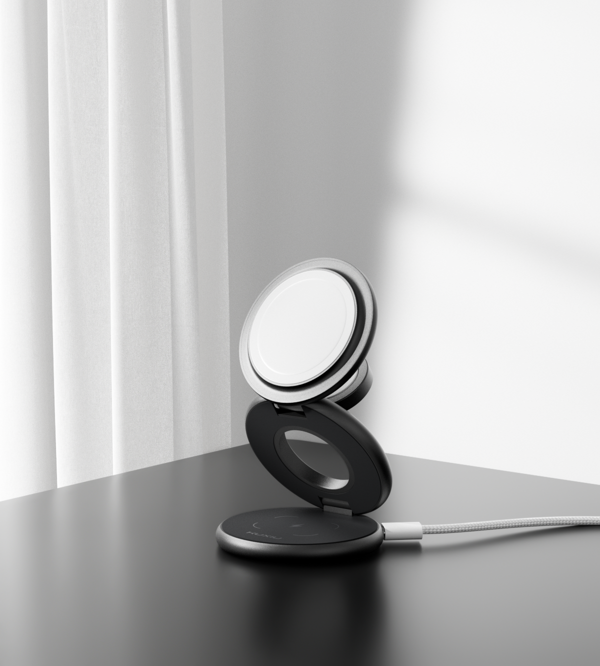 KUXIU X63 3-In-1 MagSafe Foldable Magnetic Wireless Charging Station - Black